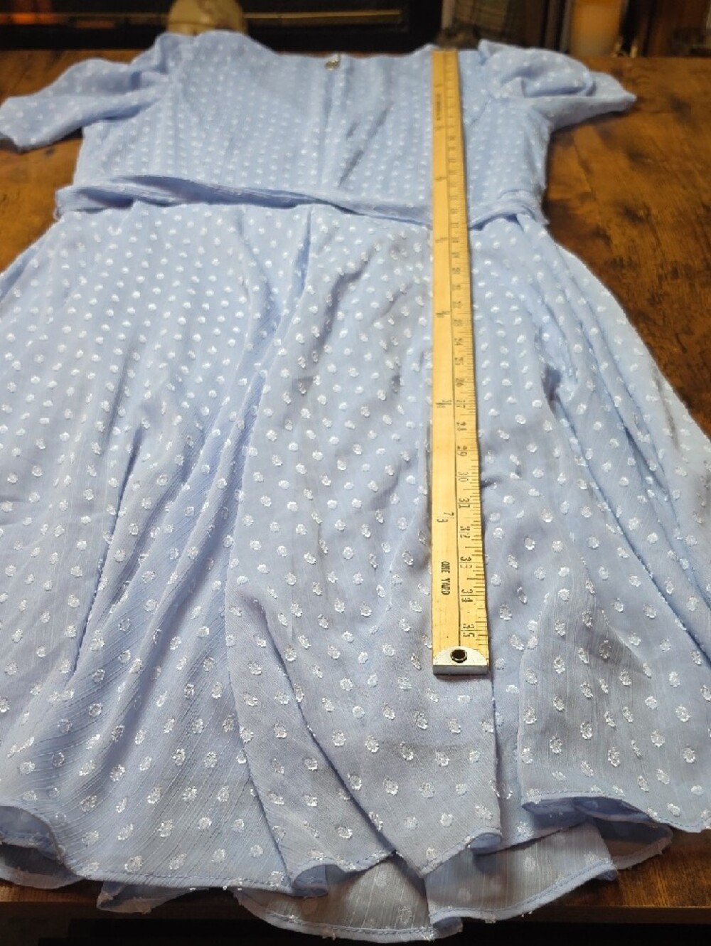 TOMMY HILFIGER | Blue Swiss Dot Fit Flare Disney Bound Cottagecore Dress | 14 - Picture 8 of 9